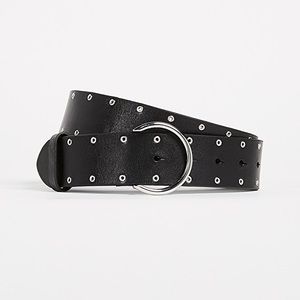 Frame O Ring Grommet Leather Brown Belt Size Small